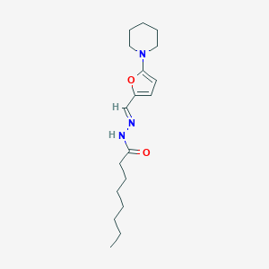 molecular formula C18H29N3O2 B391159 N'-{[5-(1-piperidinyl)-2-furyl]methylene}octanohydrazide 