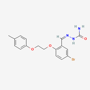 molecular formula C17H18BrN3O3 B3911628 5-bromo-2-[2-(4-methylphenoxy)ethoxy]benzaldehyde semicarbazone 