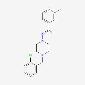 molecular formula C19H22ClN3 B3911637 4-(2-chlorobenzyl)-N-(3-methylbenzylidene)-1-piperazinamine CAS No. 6077-15-2