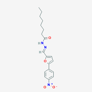 molecular formula C19H23N3O4 B391164 N'-[(5-{4-nitrophenyl}-2-furyl)methylene]octanohydrazide 