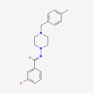 molecular formula C19H22FN3 B3911642 N-(3-fluorobenzylidene)-4-(4-methylbenzyl)-1-piperazinamine CAS No. 303092-79-7