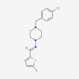 molecular formula C17H20ClN3S B3911643 4-(4-chlorobenzyl)-N-[(5-methyl-2-thienyl)methylene]-1-piperazinamine 