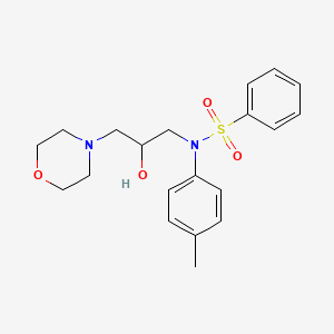 molecular formula C20H26N2O4S B3911651 N-[2-hydroxy-3-(4-morpholinyl)propyl]-N-(4-methylphenyl)benzenesulfonamide CAS No. 6077-31-2