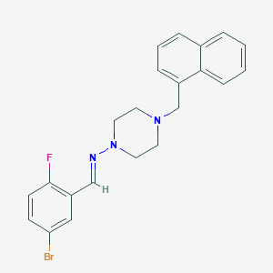 molecular formula C22H21BrFN3 B3911652 N-(5-bromo-2-fluorobenzylidene)-4-(1-naphthylmethyl)-1-piperazinamine 