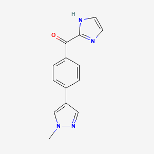 molecular formula C14H12N4O B3911656 1H-imidazol-2-yl[4-(1-methyl-1H-pyrazol-4-yl)phenyl]methanone 