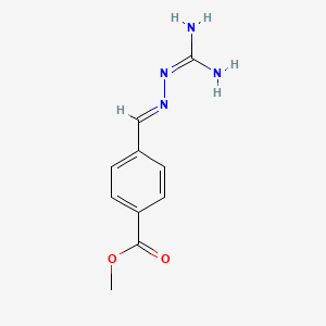 molecular formula C10H12N4O2 B3911661 methyl 4-[(diaminomethylene)carbonohydrazonoyl]benzoate 