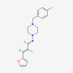 molecular formula C20H25N3O B3911688 N-[3-(2-furyl)-2-methyl-2-propen-1-ylidene]-4-(4-methylbenzyl)-1-piperazinamine 