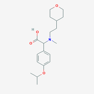 molecular formula C19H29NO4 B3911703 (4-isopropoxyphenyl){methyl[2-(tetrahydro-2H-pyran-4-yl)ethyl]amino}acetic acid 