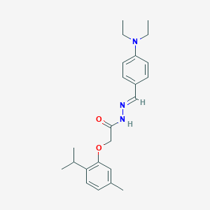 molecular formula C23H31N3O2 B391171 N'-[4-(diethylamino)benzylidene]-2-(2-isopropyl-5-methylphenoxy)acetohydrazide 