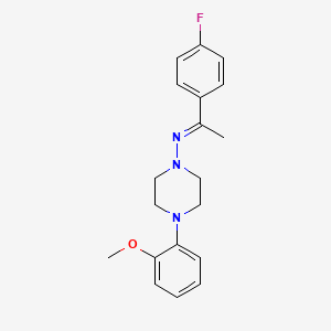 molecular formula C19H22FN3O B3911712 N-[1-(4-fluorophenyl)ethylidene]-4-(2-methoxyphenyl)-1-piperazinamine 