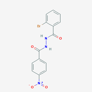 molecular formula C14H10BrN3O4 B391173 2-bromo-N'-(4-nitrobenzoyl)benzohydrazide 