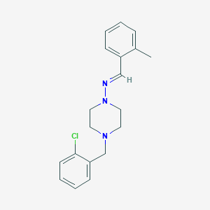 molecular formula C19H22ClN3 B3911744 4-(2-chlorobenzyl)-N-(2-methylbenzylidene)-1-piperazinamine 
