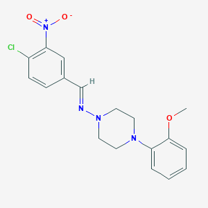 molecular formula C18H19ClN4O3 B3911757 N-(4-chloro-3-nitrobenzylidene)-4-(2-methoxyphenyl)-1-piperazinamine CAS No. 6078-57-5