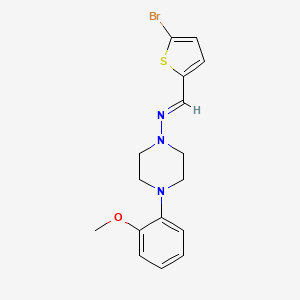 molecular formula C16H18BrN3OS B3911758 N-[(5-bromo-2-thienyl)methylene]-4-(2-methoxyphenyl)-1-piperazinamine CAS No. 303105-21-7