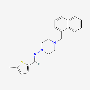 molecular formula C21H23N3S B3911761 N-[(5-methyl-2-thienyl)methylene]-4-(1-naphthylmethyl)-1-piperazinamine 