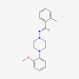 4-(2-methoxyphenyl)-N-(2-methylbenzylidene)-1-piperazinamine