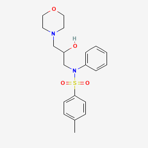 molecular formula C20H26N2O4S B3911788 N-[2-hydroxy-3-(4-morpholinyl)propyl]-4-methyl-N-phenylbenzenesulfonamide 