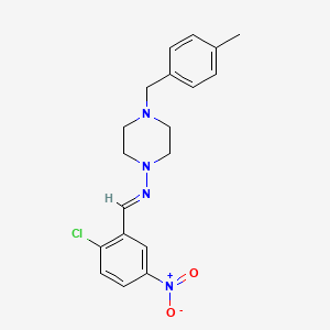 molecular formula C19H21ClN4O2 B3911794 N-(2-chloro-5-nitrobenzylidene)-4-(4-methylbenzyl)-1-piperazinamine CAS No. 303102-27-4