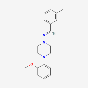 4-(2-methoxyphenyl)-N-(3-methylbenzylidene)-1-piperazinamine