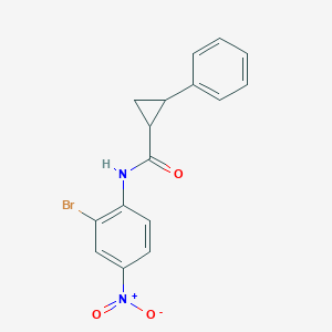 molecular formula C16H13BrN2O3 B391180 N-(2-Bromo-4-nitrophenyl)-2-phenylcyclopropanecarboxamide 