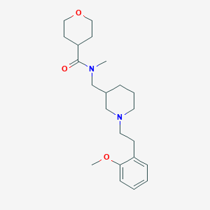 molecular formula C22H34N2O3 B3911808 N-({1-[2-(2-methoxyphenyl)ethyl]-3-piperidinyl}methyl)-N-methyltetrahydro-2H-pyran-4-carboxamide 