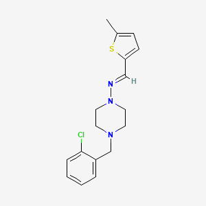 molecular formula C17H20ClN3S B3911827 4-(2-chlorobenzyl)-N-[(5-methyl-2-thienyl)methylene]-1-piperazinamine 