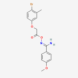 molecular formula C17H17BrN2O4 B3911841 N'-{[(4-bromo-3-methylphenoxy)acetyl]oxy}-4-methoxybenzenecarboximidamide 