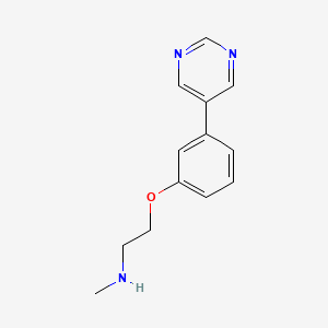 molecular formula C13H15N3O B3911850 N-methyl-2-(3-pyrimidin-5-ylphenoxy)ethanamine 
