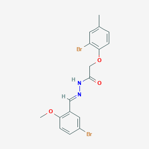 molecular formula C17H16Br2N2O3 B391188 N'-(5-bromo-2-methoxybenzylidene)-2-(2-bromo-4-methylphenoxy)acetohydrazide 