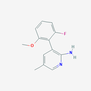molecular formula C13H13FN2O B3911900 3-(2-fluoro-6-methoxyphenyl)-5-methylpyridin-2-amine 