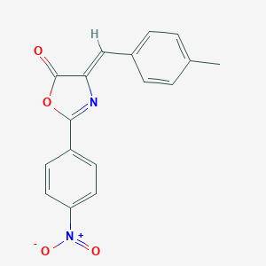 molecular formula C17H12N2O4 B391191 4-(4-Methyl-benzylidene)-2-(4-nitro-phenyl)-4H-oxazol-5-one 