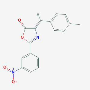 molecular formula C17H12N2O4 B391194 4-(4-Methyl-benzylidene)-2-(3-nitro-phenyl)-4H-oxazol-5-one 