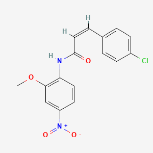 molecular formula C16H13ClN2O4 B3911940 3-(4-chlorophenyl)-N-(2-methoxy-4-nitrophenyl)acrylamide 