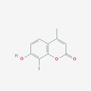 molecular formula C10H7IO3 B3911946 7-hydroxy-8-iodo-4-methyl-2H-chromen-2-one 