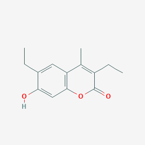 molecular formula C14H16O3 B3911952 3,6-diethyl-7-hydroxy-4-methyl-2H-chromen-2-one 