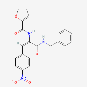 molecular formula C21H17N3O5 B3911954 N-[1-[(benzylamino)carbonyl]-2-(4-nitrophenyl)vinyl]-2-furamide 