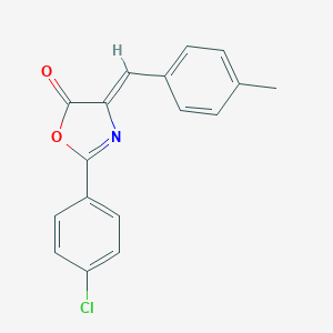 molecular formula C17H12ClNO2 B391196 (4Z)-2-(4-chlorophenyl)-4-(4-methylbenzylidene)-1,3-oxazol-5(4H)-one 