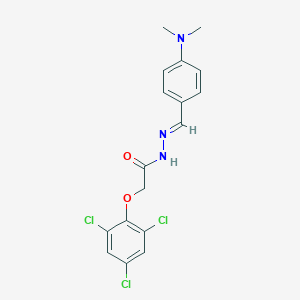 molecular formula C17H16Cl3N3O2 B391197 N'-[4-(dimethylamino)benzylidene]-2-(2,4,6-trichlorophenoxy)acetohydrazide 