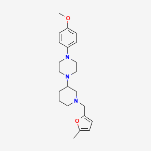 molecular formula C22H31N3O2 B3911997 1-(4-methoxyphenyl)-4-{1-[(5-methyl-2-furyl)methyl]-3-piperidinyl}piperazine 