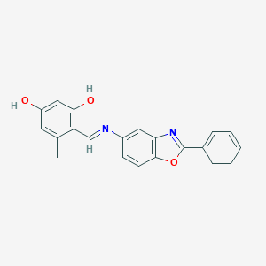 5-Methyl-4-{[(2-phenyl-1,3-benzoxazol-5-yl)imino]methyl}-1,3-benzenediol