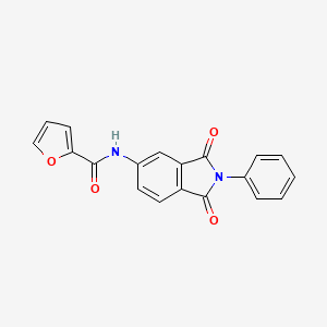 molecular formula C19H12N2O4 B3912019 N-(1,3-dioxo-2-phenyl-2,3-dihydro-1H-isoindol-5-yl)-2-furamide 