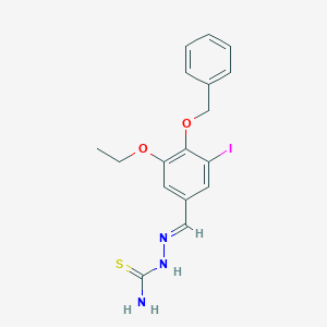 molecular formula C17H18IN3O2S B3912021 4-(benzyloxy)-3-ethoxy-5-iodobenzaldehyde thiosemicarbazone 