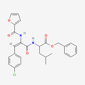 molecular formula C27H27ClN2O5 B3912029 benzyl N-[3-(4-chlorophenyl)-2-(2-furoylamino)acryloyl]leucinate 