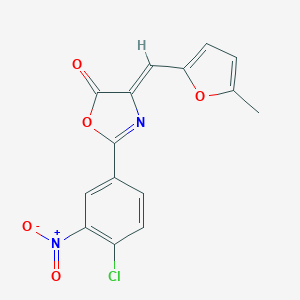 molecular formula C15H9ClN2O5 B391203 2-(4-Chloro-3-nitro-phenyl)-4-(5-methyl-furan-2-ylmethylene)-4H-oxazol-5-one 
