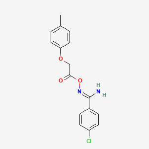 molecular formula C16H15ClN2O3 B3912049 4-chloro-N'-{[(4-methylphenoxy)acetyl]oxy}benzenecarboximidamide 