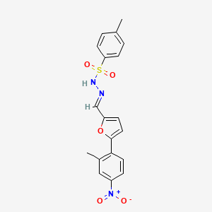 molecular formula C19H17N3O5S B3912054 4-methyl-N'-{[5-(2-methyl-4-nitrophenyl)-2-furyl]methylene}benzenesulfonohydrazide 