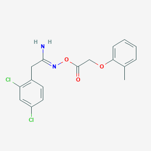 molecular formula C17H16Cl2N2O3 B3912078 2-(2,4-dichlorophenyl)-N'-{[(2-methylphenoxy)acetyl]oxy}ethanimidamide 