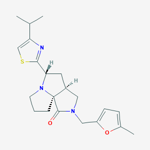 (3aS*,5S*,9aS*)-5-(4-isopropyl-1,3-thiazol-2-yl)-2-[(5-methyl-2-furyl)methyl]hexahydro-7H-pyrrolo[3,4-g]pyrrolizin-1(2H)-one