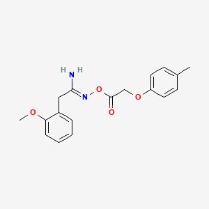 molecular formula C18H20N2O4 B3912091 2-(2-methoxyphenyl)-N'-{[(4-methylphenoxy)acetyl]oxy}ethanimidamide 