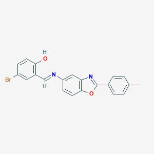 4-Bromo-2-({[2-(4-methylphenyl)-1,3-benzoxazol-5-yl]imino}methyl)phenol